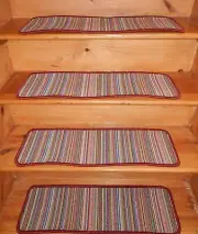 13 STEP 9" X 29" Tufted Wool Carpet Stair Treads Stair Case.