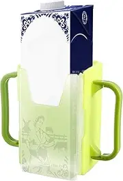 Milk Box Holder - Juice Box Holder,Anti-Squeeze Juice Bags - Adjustable Folding Spill Proof No Squeeze Cup Holder, Portable Telescopic Milk Carton Stand For Kids