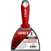 LEVEL5 Drywall Tools - 5" Carbon Steel Joint/Putty Knife Soft Grip Handle 5-151
