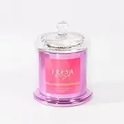 Freya & Sol Glass Cloche 600g Candle Caramel Crunch