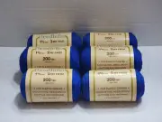 6 SKEINS VINTAGE MACRAME CORD CRAFT YARN OLEFIN FIBER TEXTURED 1 1/2mm 200yds