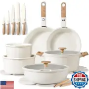 CAROTE 25pcs Pots and Pans Set Non Stick, Cookware Sets, Kitchen Set, Oven/Di