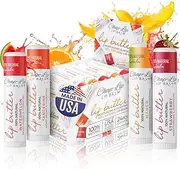 CHAP-LIP Lip Balm 24 Ct. Premium 100% Natural with Fruit Flavors, Cocoa Butter, Coconut Oil. Moisturizing Vitamin E & Total Hydration Treatment & Soothing Lip Therapy Made in USA