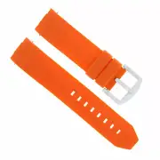 22MM SILICONE RUBBER STRAP BAND FOR MENS CITIZEN DIVER PROMASTER WATCH ORANGE