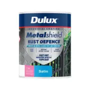 DULUX 4 litre metal-shield RUST DEFENCE top coat steel SATIN EXTRA-BRIGHT-BASE