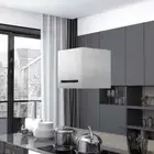 Hanging Island Rangehood Touch Sensor LCD 37cm Stainless Kitchen Range Canopy