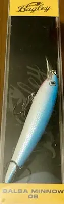 1 Bagley Balsa Minnow 08 Jerkbait Lures SILVER BLUE