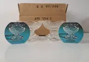 Vintage Anchor Hocking Crystal Pebble Glass Embossed Pedestal Candle Holders 2