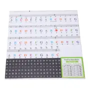 Piano Keyboard Sticker Label Removable Large Note Letter For 37 49 54 61 76 MGR
