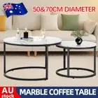 Set of 2 Metal Wrap Base Nesting Coffee Table Stacking Accent Table LivingRoom