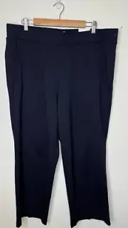T By Talbots Pants 2XP Blue Relaxed Pull On Petite Pocket Sweat Mature Modal NEW