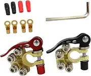 Anneome 1 Set Car Battery Terminal Connectors Durable Battery Terminal Adapter with Positive Negative Connectors for Quick Release and Easy Installation