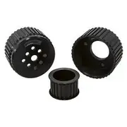 Aeroflow Gilmer Drive Kit (Belt not included) - Black Finish suit Chev V8 with Short Water Pump, AF64-3000BLK