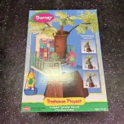 Vintage 1996 Playskool Barney Treehouse Playset With New Open Box