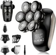 No Bumps Head Shavers for Bald Men: 5-In-1 Electric Razor - IPX7 Waterproof Shav