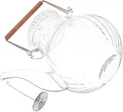 VINTORKY Household Borosilicate Glass Teapot Transparent Tea Serving Pot for Induction Cooktops Stovetop Use Portable Heating Kettle for Tea and Lovers