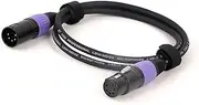 ROBAUN 0.3-15M 5 PIN XLR Colorful Connectors Cable Adapter, DMX512 XLR Male to Female DMX Cable(BK-VT,8m)
