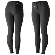 Horze Womens Grand Prix Silicone Knee Patch Breeches - Black - 24