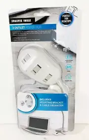 The Sharper Image 3-Outlet Desktop Power Hub (White) Computers " Accessories