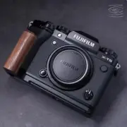 Wood Camera Hand Grip L Holder For Fujifilm XT5 X-T5 w/Aluminum Alloy Baseplate