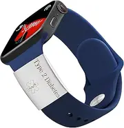 [Uloveido] Custom Medical Alert ID Tag for Watch Band, Stainless Steel Personalized Fitness Runners Identity Tag for Sport Smartwatch Wrist Band Y4313, Medical ID tag Only