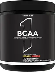 Rule1 R1 BCAA Powder 255 g, Peach Mango (30 Servings)