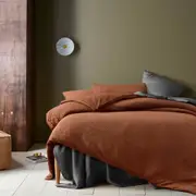Accessorize Soho Waffle Tobacco Quilt Cover Set