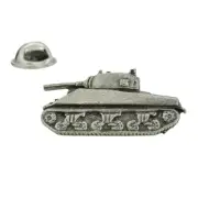 Sherman Tank English Pewter Lapel Pin Badge XWTP117
