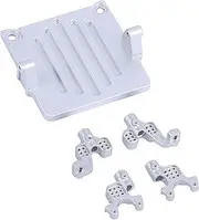 Aluminum Adjustable Shock Towers Mount Set for 1/24 Axial SCX24 AXI90081 AXI00001 RC Crawler (Silver)