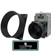 120mm to 5 Inch - Fan Shroud Adapter Crypto ASIC Miner Silencer Antminer S9 L3+
