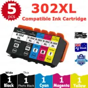 5X Compatible Ink Cartridge 302XL 302 For Epson Expression XP6000 XP6100 XP 6000