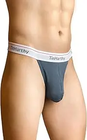 [Tinharthy] Men G-String T-Back Thongs Cotton Breathable Underpants Jock Strap for Male Athletic Supporters