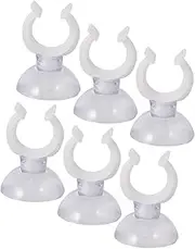10pcs Transparent Fish Tank Fixer Cup Clip Strong Adsorption Aquarium Holder for Hose and Easy Installation Direction Durable Material Sucker