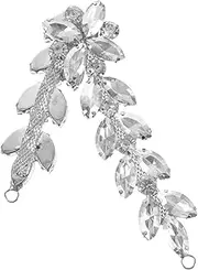 Beatifufu Wedding Rhinestone Applique Flower Patch for Sashes Bags Sparkling Decoration for Bridal Party Wear DIY Costume Embellishments Eye Catching Wedding Accessories