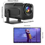 Portable Mini Projector WifI HD 1080P Home Movie Theater Remote with 100" Screen
