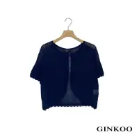 在飛比找momo購物網優惠-【GINKOO 俊克】法式針織短外套