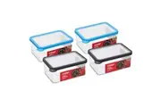 4x Lemon & Lime Crisp Food Storer 820ml Home Storage Kitchen Containers Assorted