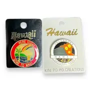 Hawaii Volcanoes Nation Park And “Here Today Gone To Maui” Enamel Pins Set Of 2