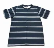 WONDER NATION SHORT SLEEVE BOYS SHIRT SIZE 8 BLUE STRIPED