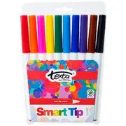 Texta Smarttip Coloured Markers Assorted 10 Pack