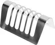 Cabilock 1pc Bread Rack 6 Slots Loaf Stand Bread Slice Holder Bread Holder Stand Air Fryer Rack Standing Easels for Display Hotel Buffet Snack Stand Vintage Stainless Steel Sliced ​​Toast