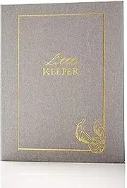 Conquest Journals Harry Potter Little Keeper Baby Album, Capture Magical Memories From Baby Shower Through Age 5, Grey Linen Cover With Lay Flat Spiral, 9" x 11 1/2", 66-Guided Journal Pages