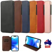 For iPhone 16 16e 15 14 13 12 11 Pro Max XR Leather Wallet Card Case Flip Cover