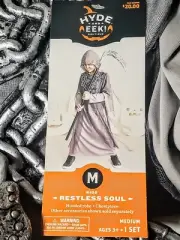 Hyde and Eek! Kids Restless Soul Halloween Costume Gray Robe Size Medium (8-10)