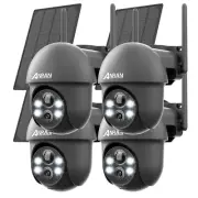 ANRAN Wireless Security Camera Solar Battery Powered Wifi CCTV PTZ Dome Audio 2K