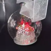Glass Snowman , Globe Light up Ornament In White Or Different Colors with Box