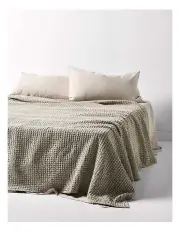 [Aura Home] Waffle Bed Cover in Feather