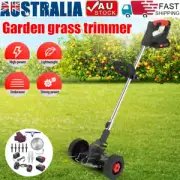 Cordless Grass Trimmer Lawn Electric Whipper Snipper Mower Edger Cutter 2Battery