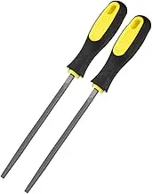 uxcell 2-Pack Square Metal File 6 Inch, High Carbon Steel File Diamond File Hand File W PVC Grip Handle for Wood/Metal/Ceramic/Glass/Stone/Jewelry/Tile/Model/DIY/Sharpening File