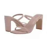 The Drop Women's Avery Square Toe Two Strap High Heeled Sandal Size 7